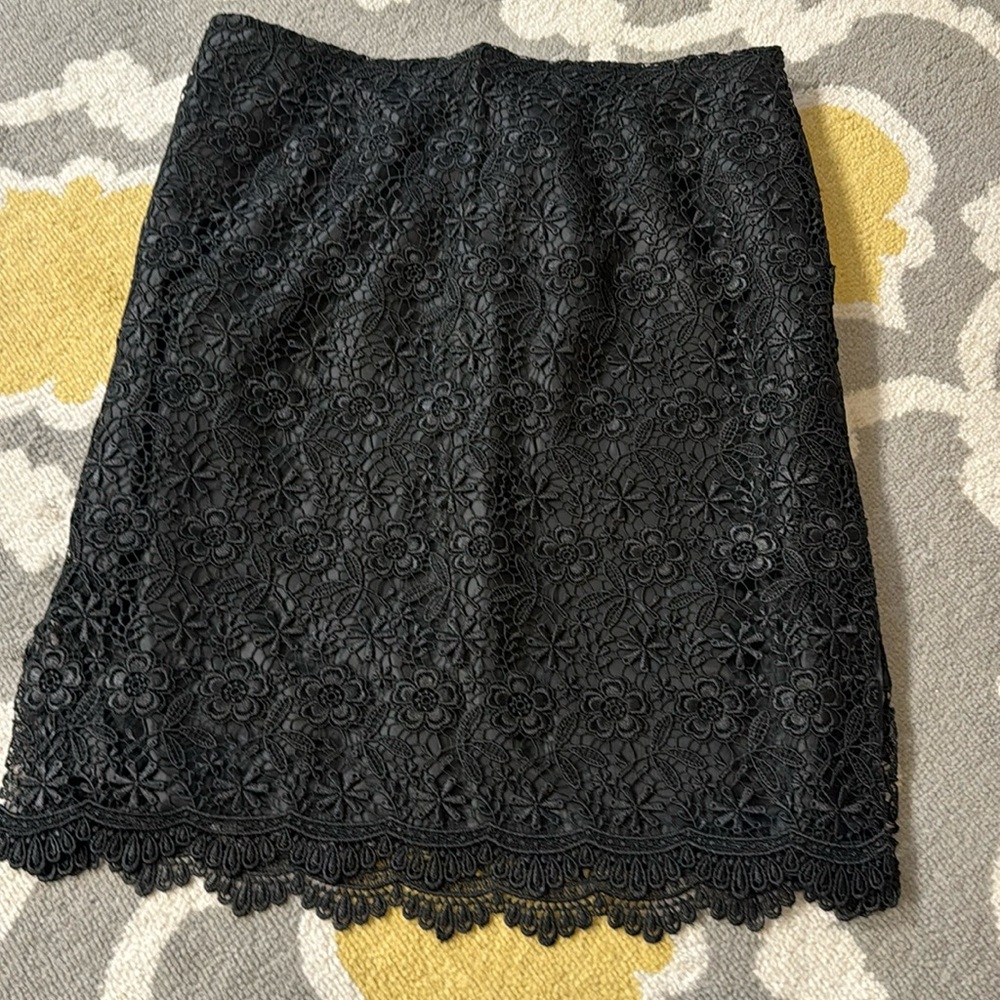 Black mini skirt